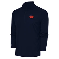 Men's Antigua Navy Chicago Bears Throwback Logo Tribute Quarter-Zip Pullover