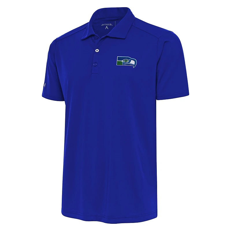 Men's Antigua Royal Seattle Seahawks Throwback Logo Tribute Polo
