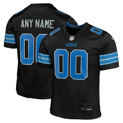 Youth Nike  Black Detroit Lions Alternate Custom Game Jersey