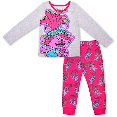 Toddler  Gray/Pink Trolls Graphic Long Sleeve T-Shirt & Jogger Set