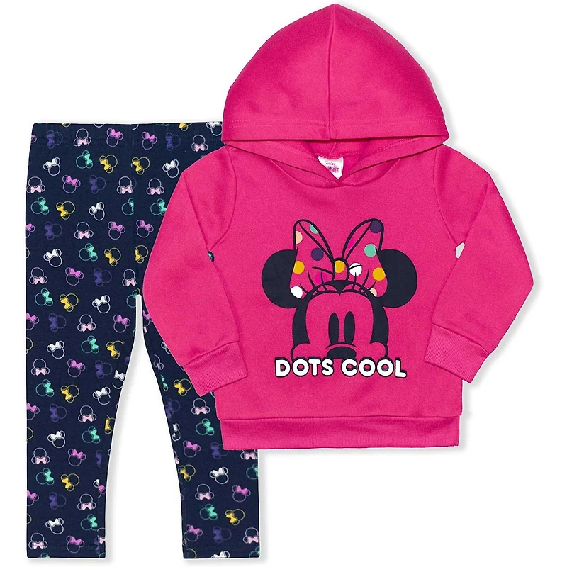 Preschool Minnie Mouse Pink Pullover Hoodie & Leggings Set