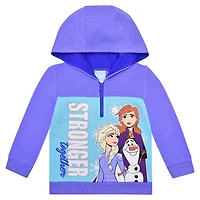 Toddler Purple Frozen Graphic Half-Zip Hoodie