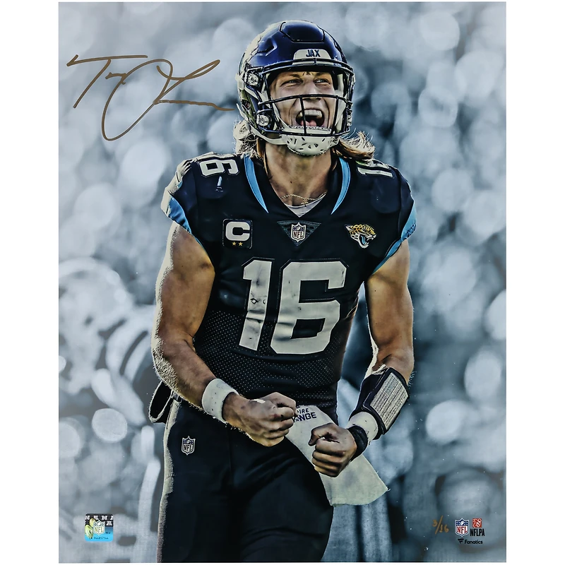 Trevor Lawrence Jacksonville Jaguars Autographed 16" x 20" Scream Photograph - Signed in Gold Ink - Limited Edition of 16