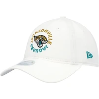 Women's New Era White Jacksonville Jaguars Circle Primary Logo 9TWENTY Adjustable Hat