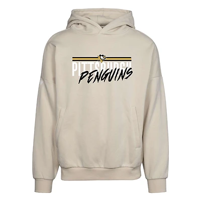 Men's Levelwear Cream Pittsburgh Penguins  Contact Pullover Hoodie