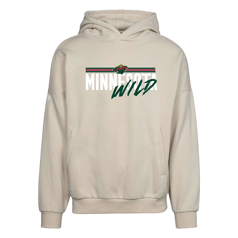 Men's Levelwear Cream Minnesota Wild  Contact Pullover Hoodie