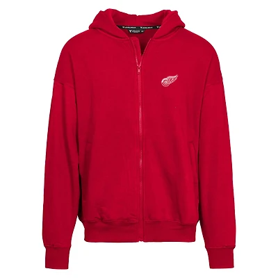 Men's Levelwear Red Detroit Wings  Uphill Insignia Full-Zip Hoodie