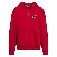 Men's Levelwear Red Carolina Hurricanes  Uphill Insignia Full-Zip Hoodie