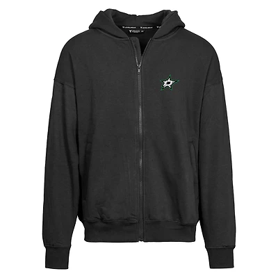 Men's Levelwear Black Dallas Stars  Uphill Insignia Full-Zip Hoodie