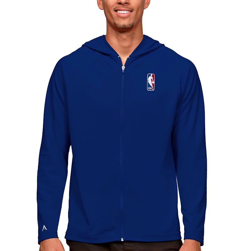 Men's Antigua  Royal NBA Legacy Full-Zip Hoodie