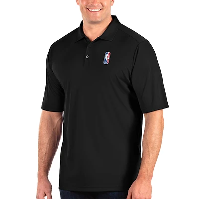 Men's Antigua  Black NBA Big & Tall Tribute Polo