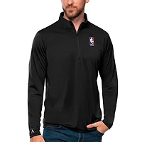 Men's Antigua  Black NBA Tribute Quarter-Zip Pullover Top