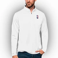 Men's Antigua  White NBA Tribute Quarter-Zip Pullover Top