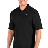 Men's Antigua  Black WNBA Logowoman Big & Tall Tribute Polo