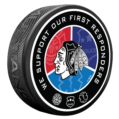 Chicago Blackhawks First Responders Puck