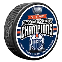 Edmonton Oilers Five-Time Stanley Cup Champions Puck