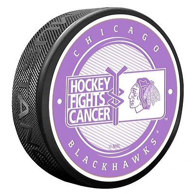 Chicago Blackhawks Hockey Fights Cancer Puck