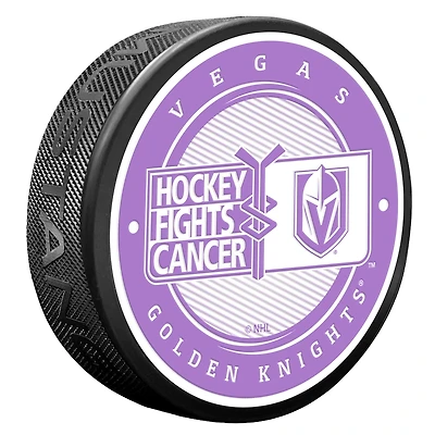 Vegas Golden Knights Hockey Fights Cancer Puck