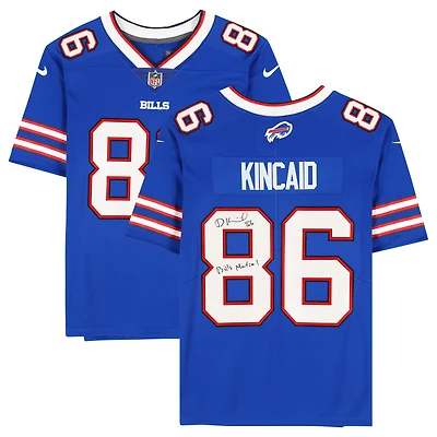 Dalton Kincaid Buffalo Bills Autographed Blue Nike Limited Jersey with "Bills Mafia!" Inscription