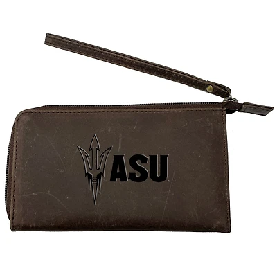 Brown Arizona State Sun Devils Cell Phone Wristlet Wallet