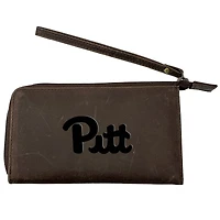 Brown Pitt Panthers Cell Phone Wristlet Wallet