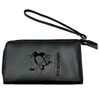 Black Pittsburgh Penguins Cell Phone Wristlet Wallet