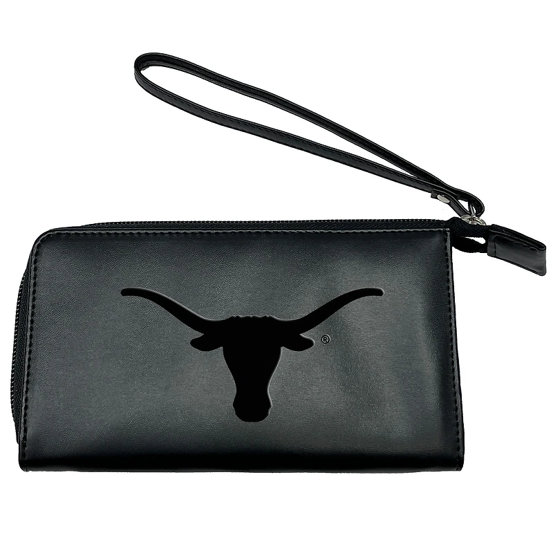 Black Texas Longhorns Cell Phone Wristlet Wallet