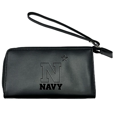 Black Navy Midshipmen Cell Phone Wristlet Wallet