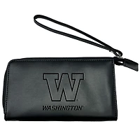 Black Washington Huskies Cell Phone Wristlet Wallet