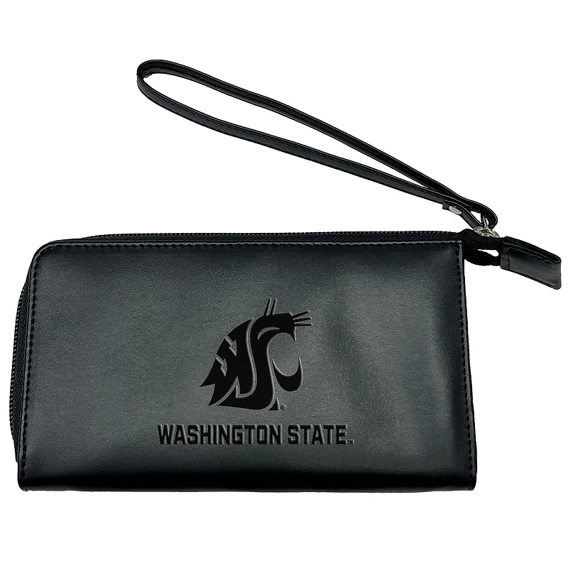 Black Washington State Cougars Cell Phone Wristlet Wallet