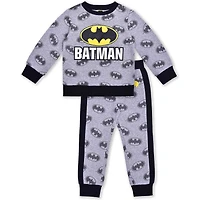 Toddler Gray Batman Pullover Sweatshirt and Joggers Set