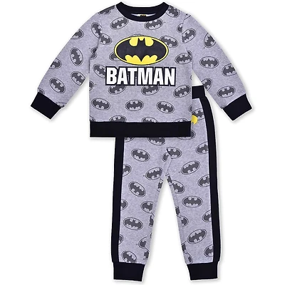 Toddler Gray Batman Pullover Sweatshirt and Joggers Set