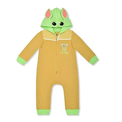 Infant Grogu Green The Mandalorian The Child Hoodie Full-Zip Long Sleeve Jumper