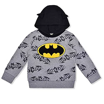 Toddler Gray Batman Pullover Hoodie