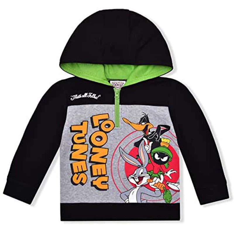 Toddler Black Looney Tunes Graphic Pullover Hoodie