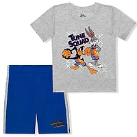 Preschool  Gray Space Jam T-Shirt and Shorts Set