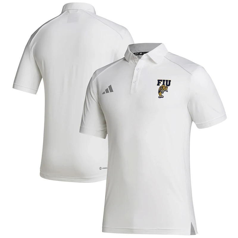 Men's adidas  White FIU Panthers Performance Classic Polo