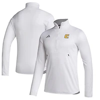 Men's adidas  White Tennessee Chattanooga Mocs Stadium Knit Quarter-Zip Pullover Jacket