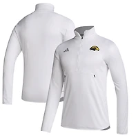 Men's adidas  White Southern Miss Golden Eagles Stadium Knit Quarter-Zip Pullover Jacket