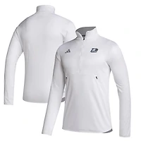 Men's adidas  White Georgia Southern Eagles Stadium Knit Quarter-Zip Pullover Jacket