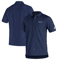 Men's adidas  Navy Florida Atlantic Owls Sideline Button-Up Polo
