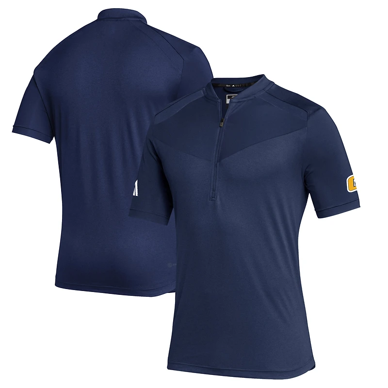 Men's adidas Navy Tennessee Chattanooga Mocs Sideline Quarter-Zip Polo