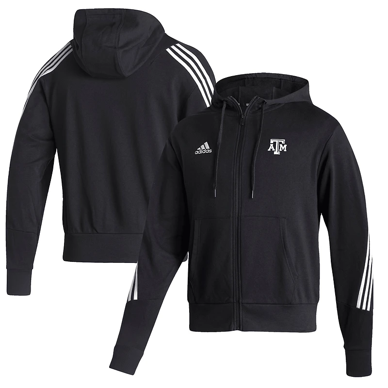 Men's adidas Black Texas A&M Aggies Fashion Full-Zip Hoodie