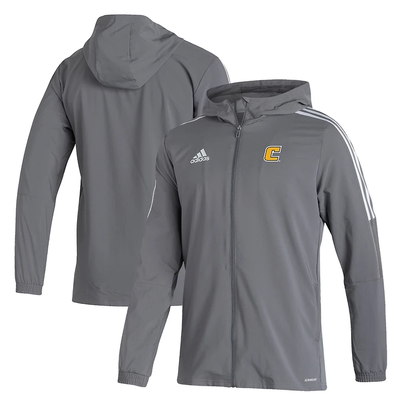 Men's adidas  Gray Tennessee Chattanooga Mocs Tiro 21 Full-Zip Windbreaker Jacket
