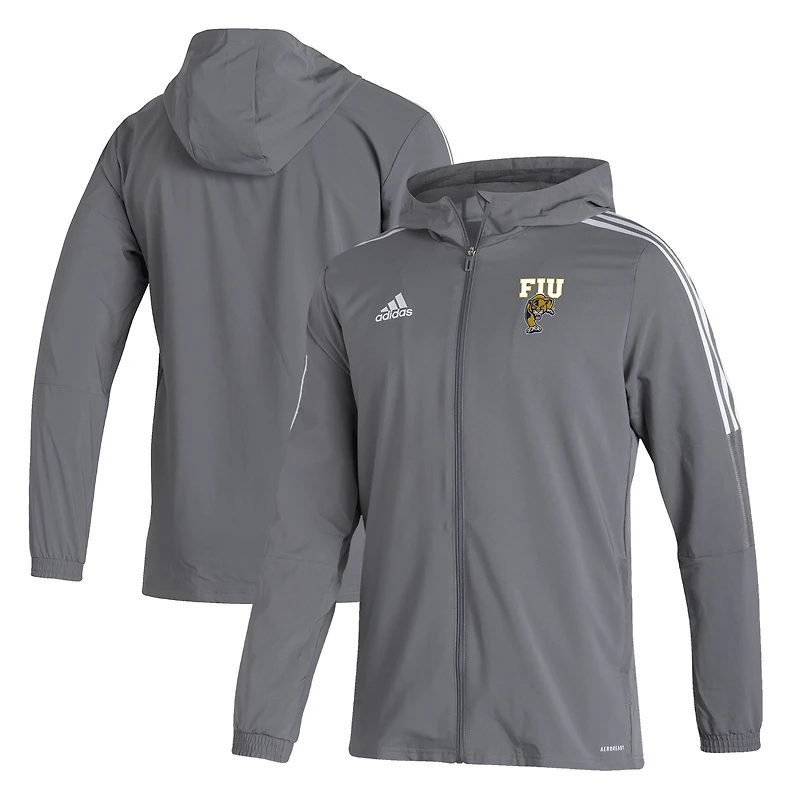 Men's adidas  Gray FIU Panthers Tiro 21 Full-Zip Windbreaker Jacket