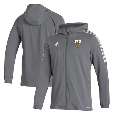 Men's adidas  Gray FIU Panthers Tiro 21 Full-Zip Windbreaker Jacket