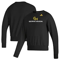 Men's adidas  Black George Mason Patriots Premium Retro Pullover Sweatshirt