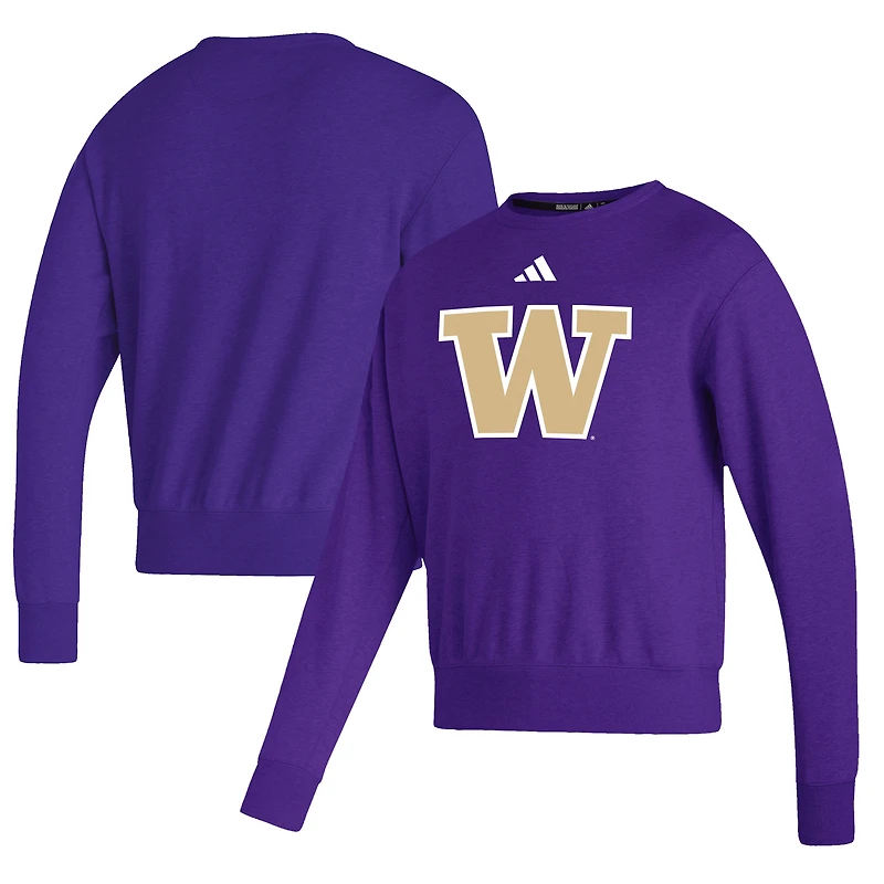 Men's adidas  Purple Washington Huskies Premium Retro Pullover Sweatshirt