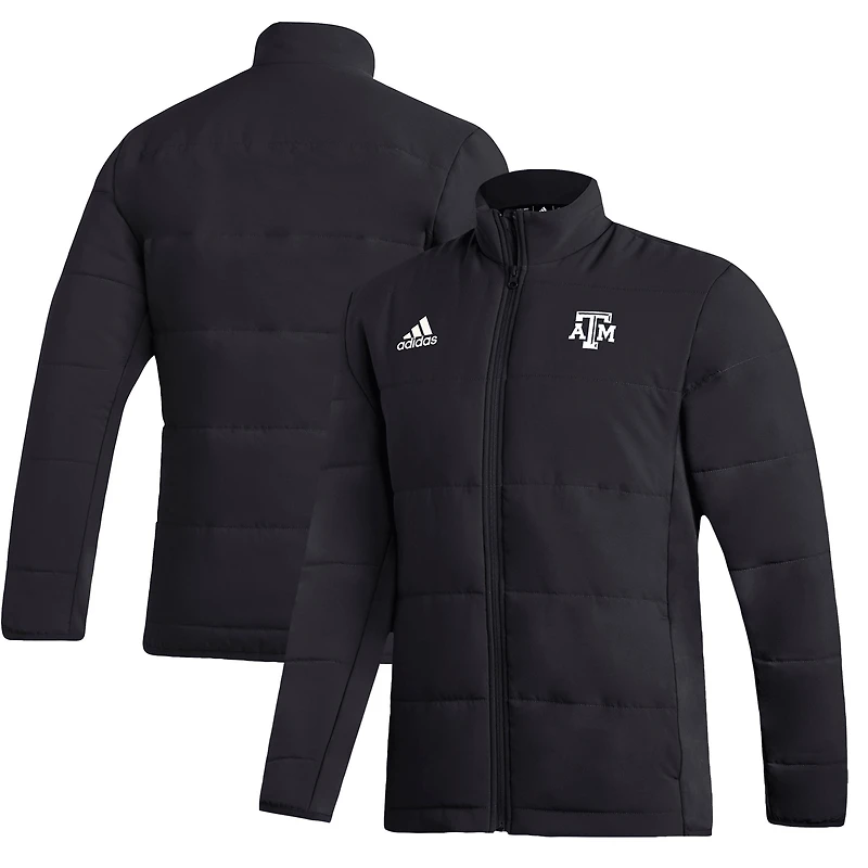 Men's adidas  Black Texas A&M Aggies Midweight Full-Zip Jacket