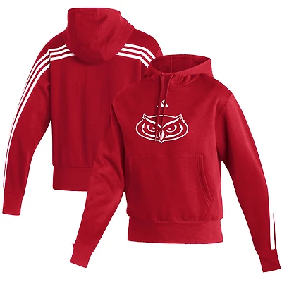 Women's adidas  Red Florida Atlantic Owls Fashion Pullover Hoodie
